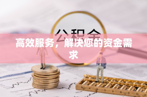 莲花高效服务，解决您的资金需求