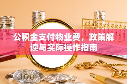 莲花公积金支付物业费，政策解读与实际操作指南