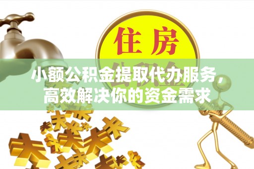 莲花小额公积金提取代办服务，高效解决你的资金需求