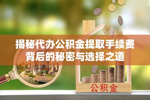 莲花揭秘代办公积金提取手续费背后的秘密与选择之道