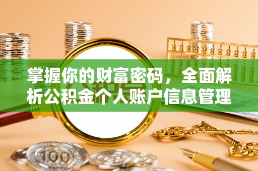 莲花掌握你的财富密码，全面解析公积金个人账户信息管理与优化