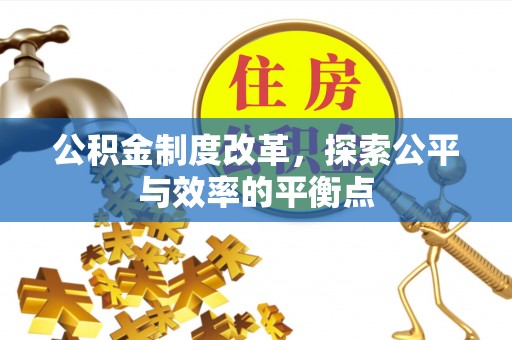 莲花公积金制度改革，探索公平与效率的平衡点