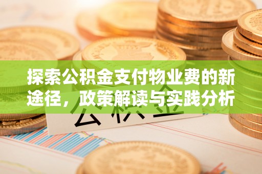 莲花探索公积金支付物业费的新途径，政策解读与实践分析