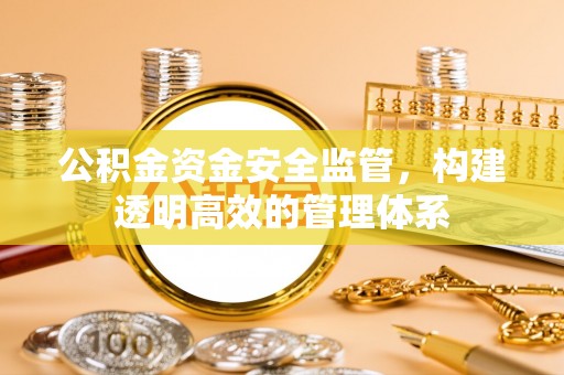 莲花公积金资金安全监管，构建透明高效的管理体系