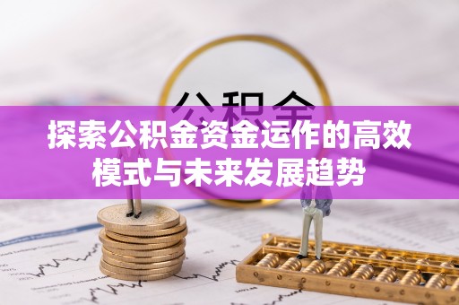 莲花探索公积金资金运作的高效模式与未来发展趋势