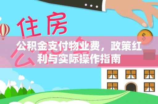 莲花公积金支付物业费，政策红利与实际操作指南