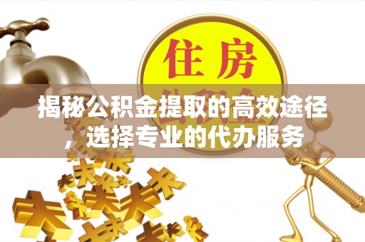 莲花揭秘公积金提取的高效途径，选择专业的代办服务