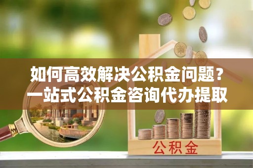 莲花如何高效解决公积金问题？一站式公积金咨询代办提取服务全解析