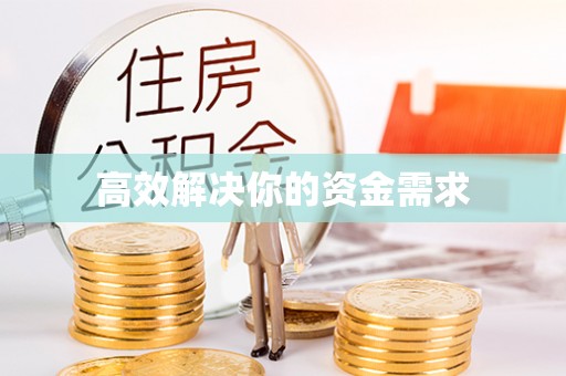 莲花高效解决你的资金需求